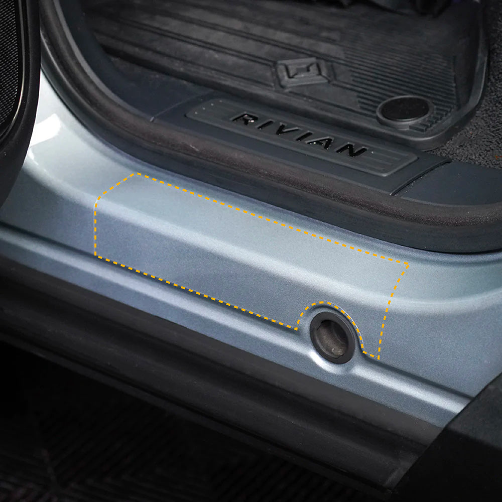 Door Entry Protection - PPF for R1T - REAR DOOR Coverage area